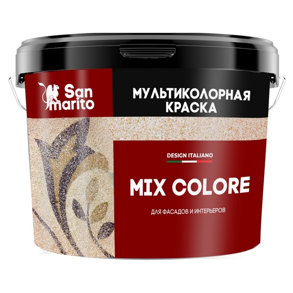 Краска San Marito Mix Colore Z209CK05 мультиколорная для фасадов и интерьеров M-025 (5 кг)