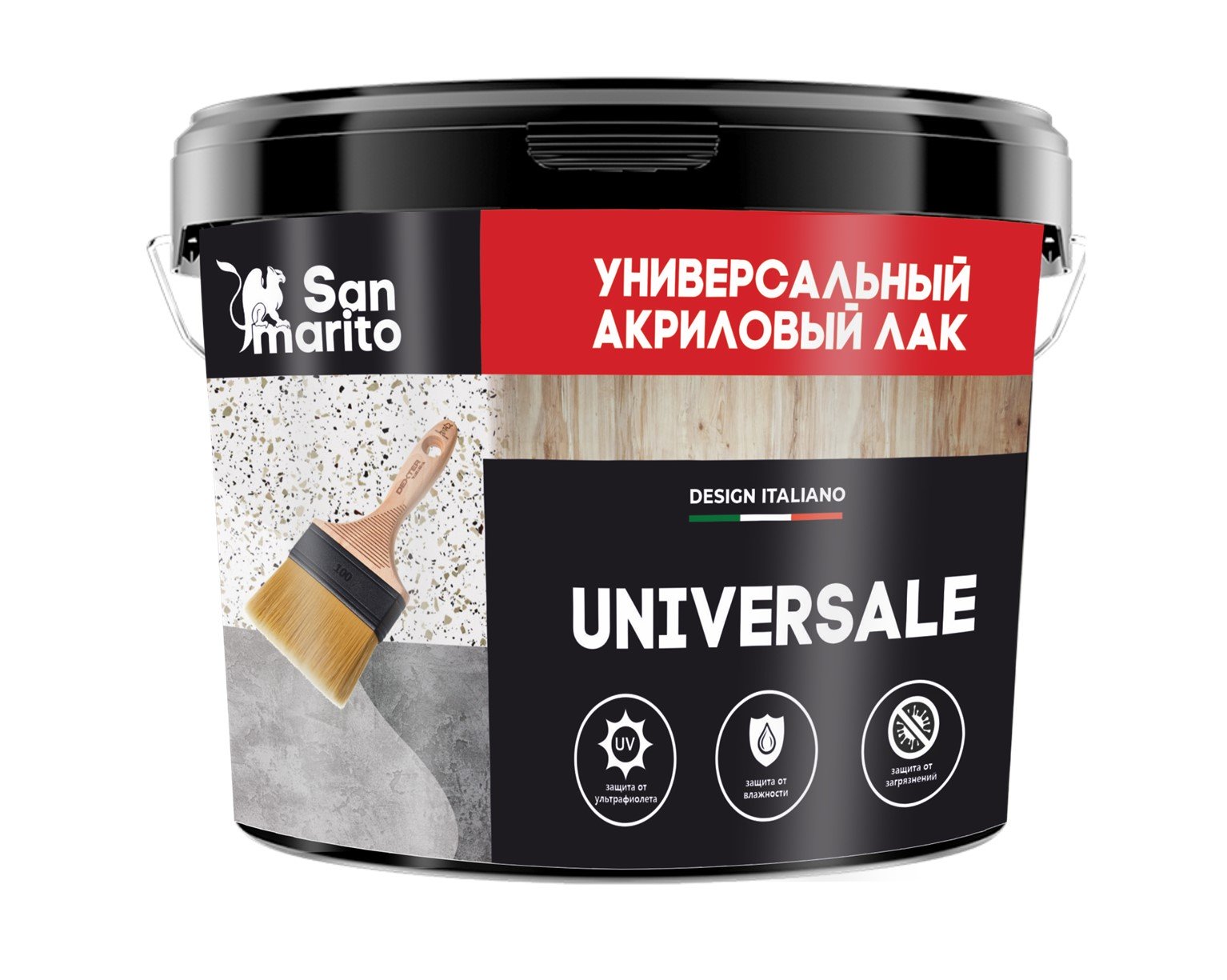 Лак San Marito Universale Z223NK01 универсальный полуглянцевый для наружних и внутренних работ акриловый (1 кг)