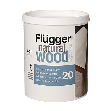 Лак FLUGGER Natural Wood 20 Lacquer silk matt 94828 для мебели полуматовый (0,75л)