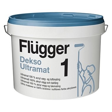 Краска FLUGGER Dekso Ultramat 1 для внутренних работ 11045  матовая, база 1 (9,1 л)