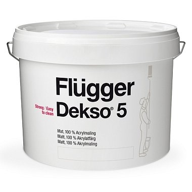 Краска FLUGGER Dekso 5 для внутренних работ 77129 матовая, база 1 (2,8л)